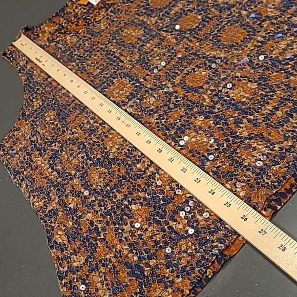 Ruby Rd sz 3X sleeveless sequined top - Picture 5 of 8